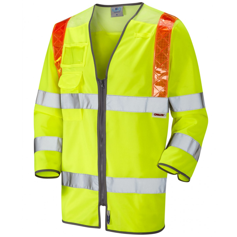 TADDIPORT Class 3 Orange Brace 3/4 Sleeve Waistcoat Yellow