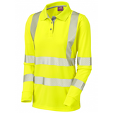 POLLYFIELD Class 2 Coolviz Ultra Women's Sleeved Polo Shirt Yellow