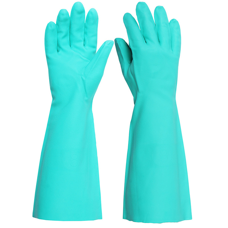 Beeswift Green Nitrile Gloves 18"