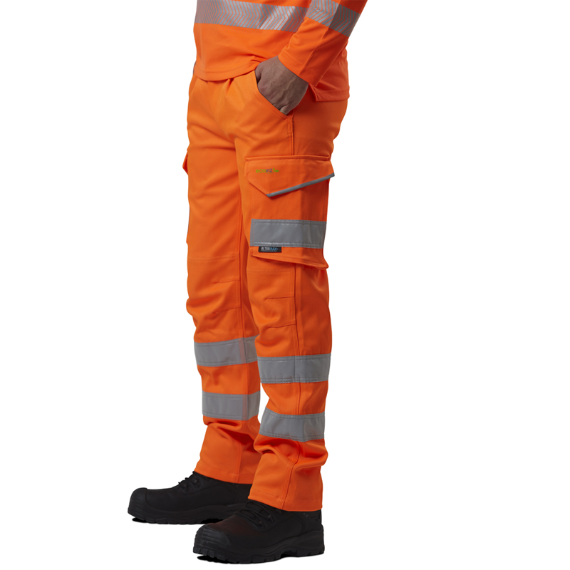 Kingford Class 1 EcoViz Stretch Poly/Cotton Cargo Trouser Orange