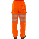 Beeswift Hi-Viz Sweat Jogging Bottoms Orange