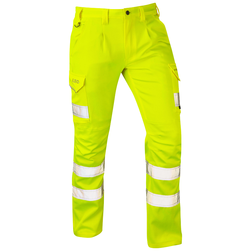 Kingford Class 1 EcoViz Stretch Poly/Cotton Cargo Trouser Yellow