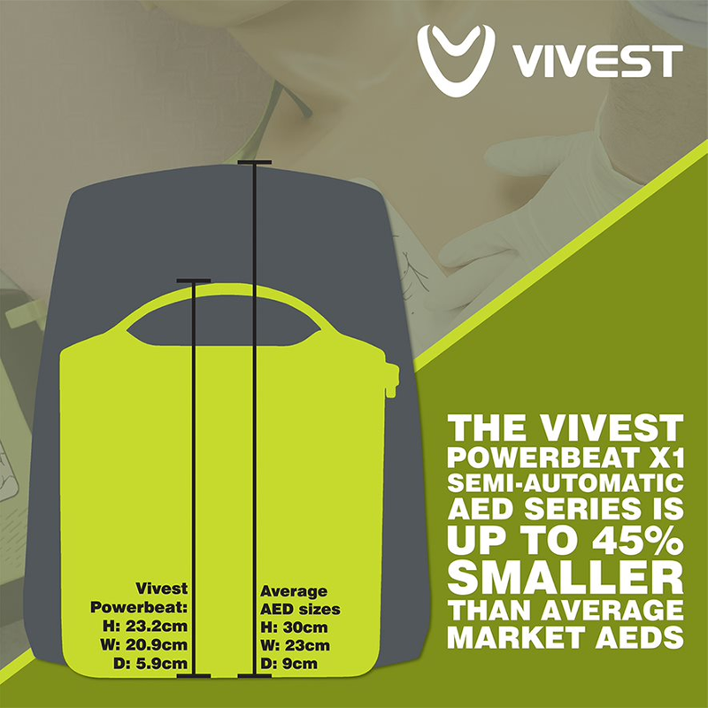 Vivest Defibrillator Power Beat X1 Semi-Automatic AED - Reduced To Clear