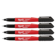 Milwaukee INKZALL™ Fine Tip Markers - 4pk 48223154