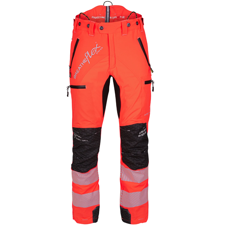 Arbortec Breatheflex Pro Type C Class 1 Chainsaw Trousers - Hi-Vis Orange