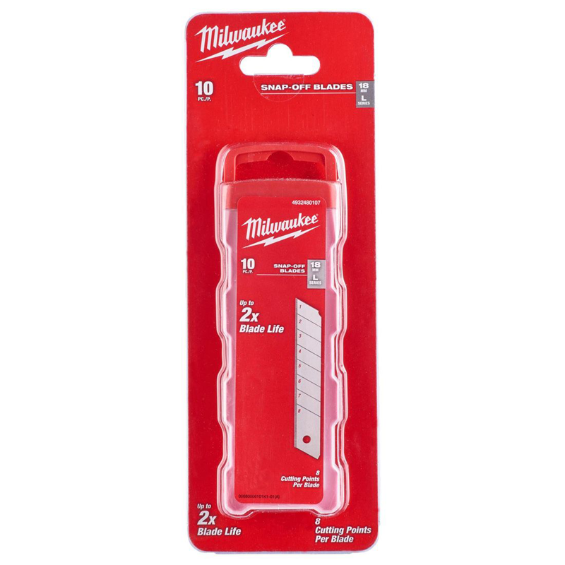 Milwaukee 18mm Silver Blade 10PCS CASE 4932480107