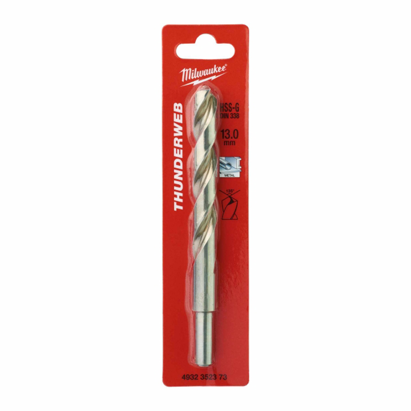 Milwaukee Metal Drill HSS-G ThunderWeb D338 13.0mm-1pc 4932352373