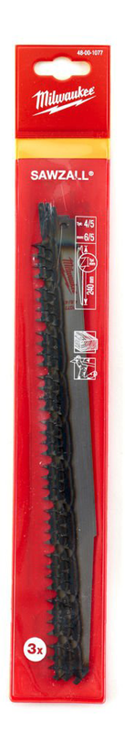 Milwaukee Sawzall Blade For Reciprocating Saws 240mmx4/5 3 pack 48001077