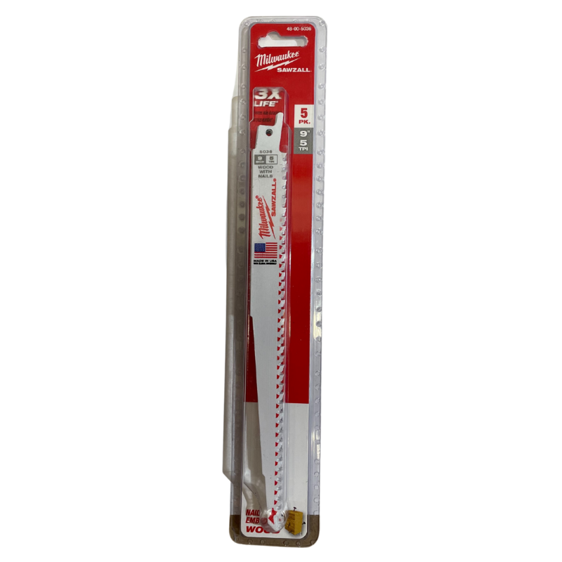 Milwaukee Sawzall Blade For Reciprocating Saws 230mm x 5tpi 5 pack 48475036