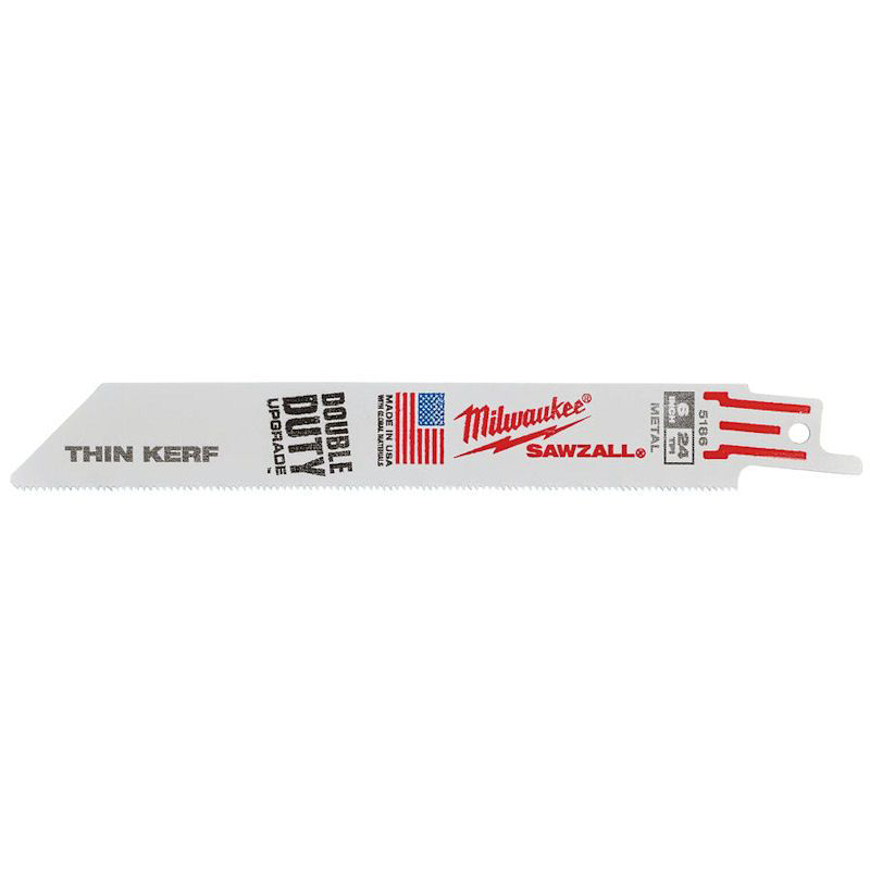 Milwaukee Sawzall Blade For Reciprocating Saws 150mm x 24tpi 5 pack 48475186