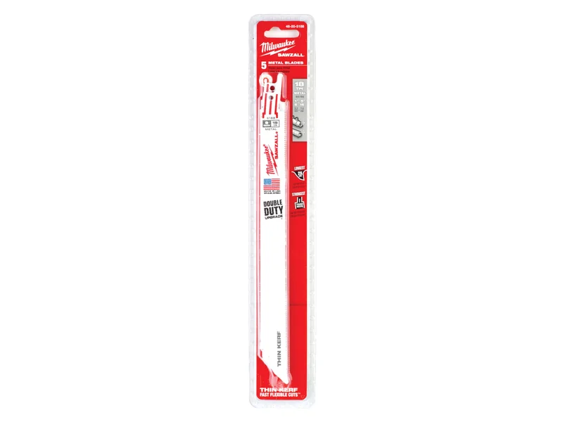 Milwaukee Sawzall Blade For Reciprocating Saws 230mm x 18tpi 5 pack 48475188