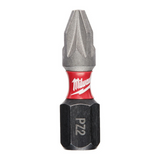 Milwaukee Screwdriver SHOCKWAVE™ Bits PZ2 25mm- Pack of 2  4932472040
