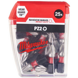 Milwaukee Screwdriver SHOCKWAVE™ Bits PZ2 25mm-25pc 4932472041