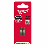 Milwaukee Screwdriver SHOCKWAVE™ Bits TX25 25mm-2pc 4932430879