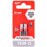 Milwaukee Screwdriver SHOCKWAVE™ Bits TX30 25mm-2pc 4932472046