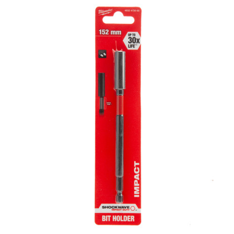 Milwaukee SHOCKWAVE Magnetic Bit Holder 152mm-1pc 4932472065