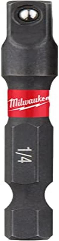 Milwaukee Shockwave™ Impact Duty Socket Adaptor - Hex Reception 1/4"HEX to 1/4"Square 4932471826