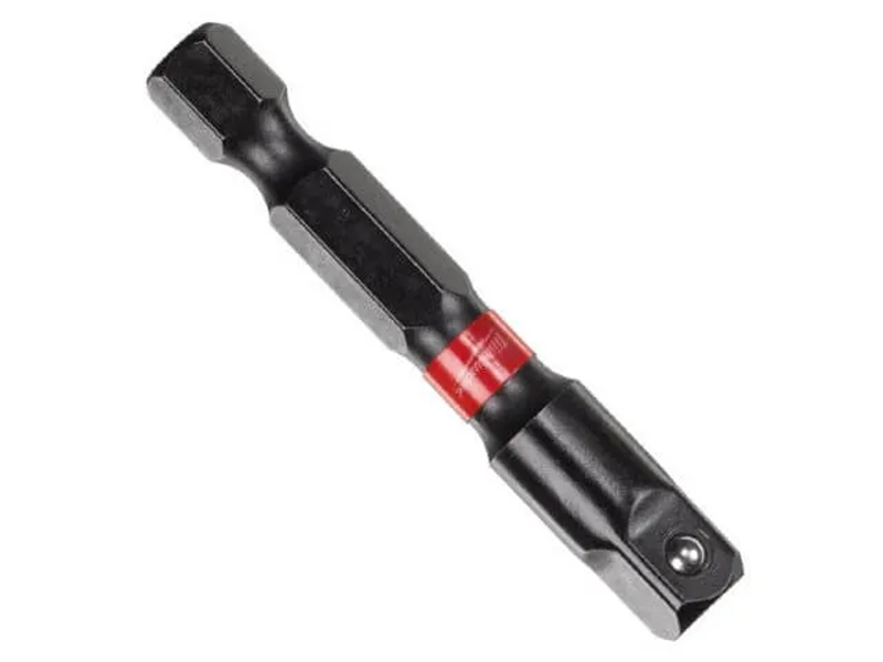 Milwaukee Shockwave™ Impact Duty Socket Adaptor - Hex Reception 1/4"HEX to 1/4"Square 4932471826