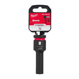 Milwaukee  Hex SHOCKWAVE™ socket 1/2" deep impact 8mm-1pc 4932480326