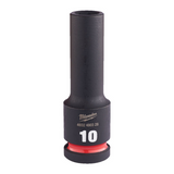Milwaukee  Hex SHOCKWAVE™ socket 1/2" deep impact 10mm-1pc 4932480328