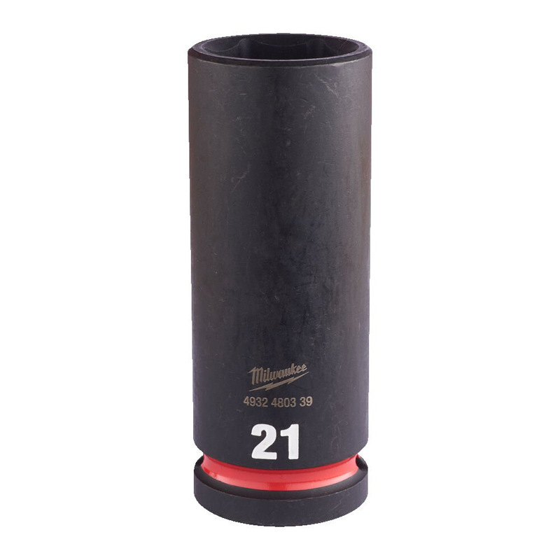 Milwaukee  Hex SHOCKWAVE™ socket 1/2" deep impact 21mm-1pc 4932480339