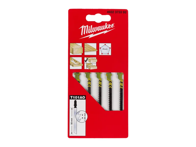 Milwaukee Jigsaw Blade 50mm x 1.3mm T101AO 5pc 4932373392