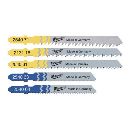 Milwaukee Jigsaw Blade Wood and Metal Set 1 - 5pc 4932345825