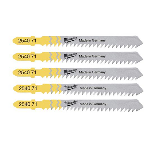 Milwaukee Jigsaw Blade 75mm x 3mm T111C - 5pc 4932254071