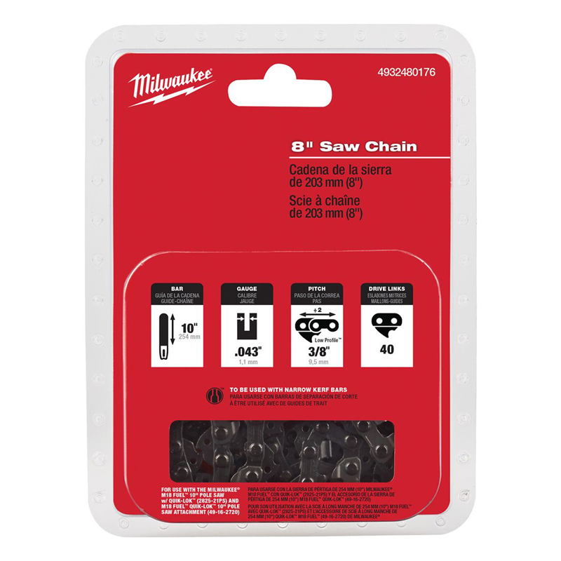 Milwaukee Chainsaw Chain 8" 20cm 4932480176