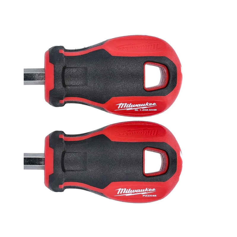 Milwaukee 2 Piece Tri-Lobe Stubby Screwdriver Twin Set 4932471810