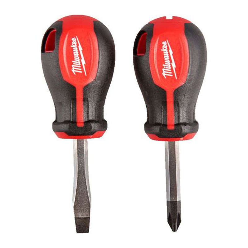 Milwaukee 2 Piece Tri-Lobe Stubby Screwdriver Twin Set 4932471810