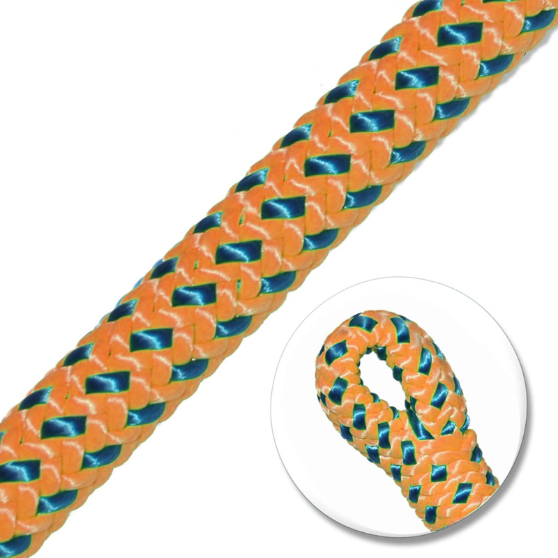 Teufelberger Tachyon Splife 1E Climbing Rope 11.5mm x 35m - Orange/Blue