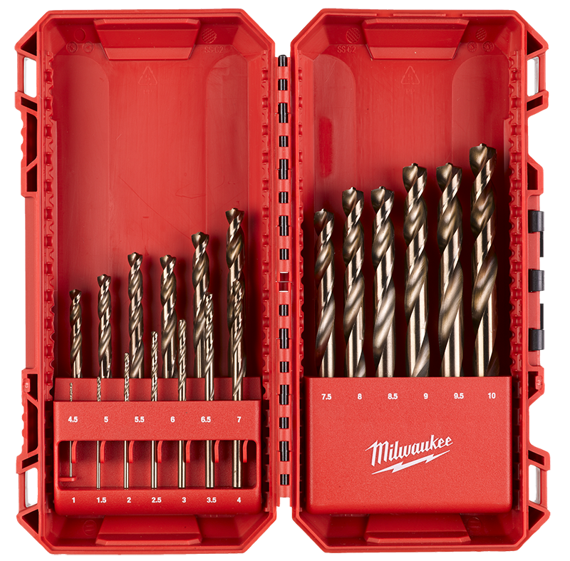 Milwaukee SHOCKWAVE Red Cobalt HSS-19 Pieces Metal Drill Bit Set 4932499764