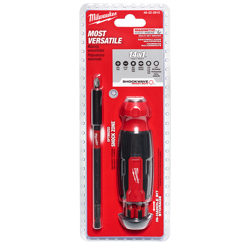 Milwaukee 14-in-1 ShockWave Multi-Bit Screwdriver 4932498174