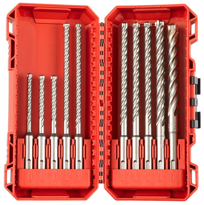 Milwaukee 10pc MX4 4-Cut SDS Drill Bit Set 4932492115