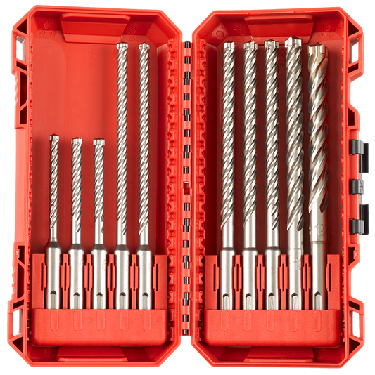 Milwaukee 10pc MX4 4-Cut SDS Drill Bit Set 4932492115