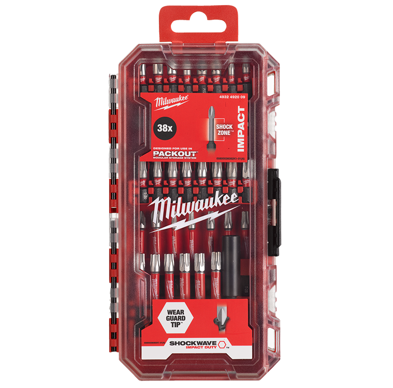 Milwaukee 38 Piece SHOCKWAVE Impact Duty Bit Set 4932492009