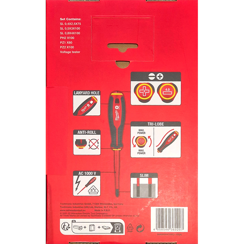 Milwaukee Tri Lobe VDE 7pc Screwdriver Set 4932478738