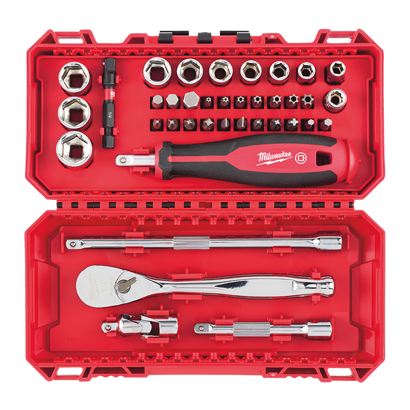 Milwaukee 1/4" Rachet Driver & Socket Set 4932498381