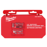 Milwaukee 1/4" Rachet Driver & Socket Set 4932498381