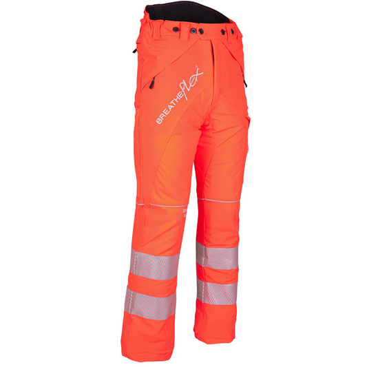 Arbortec Breatheflex Type C Class 1, 2, 3 Chainsaw Trousers - Hi-Viz Orange CLEARANCE!!