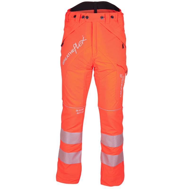 Arbortec Breatheflex Type C Class 1, 2, 3 Chainsaw Trousers - Hi-Viz Orange - Reduced To Clear
