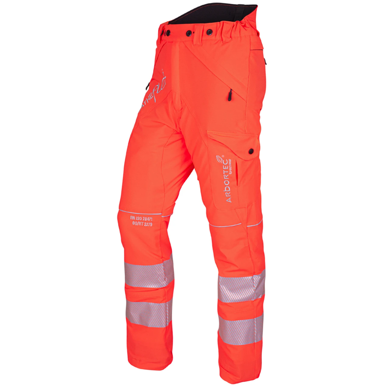 Arbortec Breatheflex Type C Class 1, 2, 3 Chainsaw Trousers - Hi-Viz Orange - Reduced To Clear