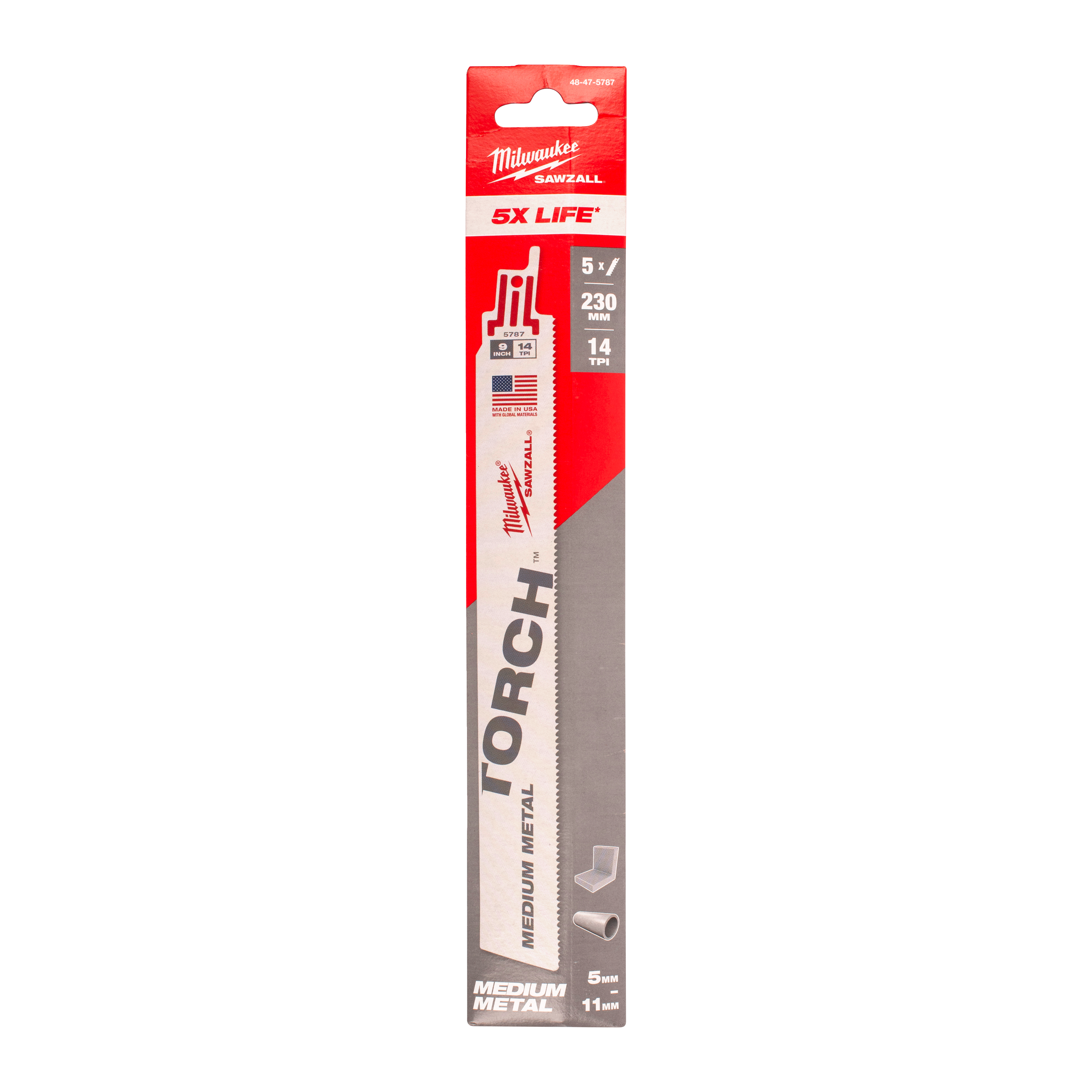 Milwaukee Torch Sawzall blade packaging
