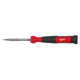 Milwaukee screwdriver with red and black handle on a white background