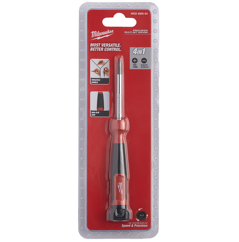 Milwaukee screwdriver in packaging on a white background