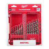 Milwaukee Thunderweb drill bit set in retail packaging.