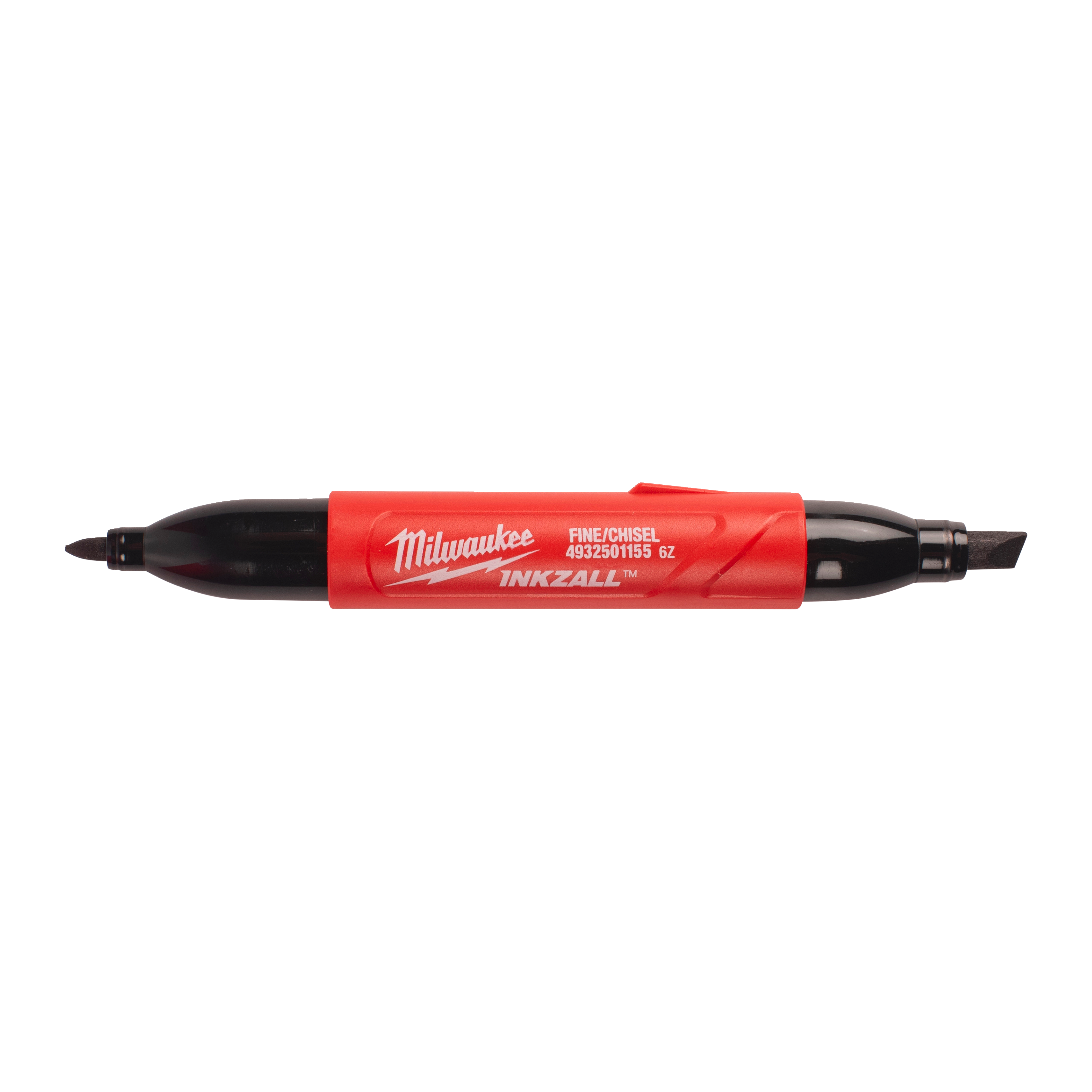 Milwaukee INKZALL marker with red body and black accents