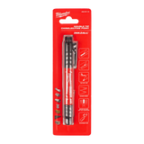 Milwaukee ink pen with double tip and chiseled point on red packaging