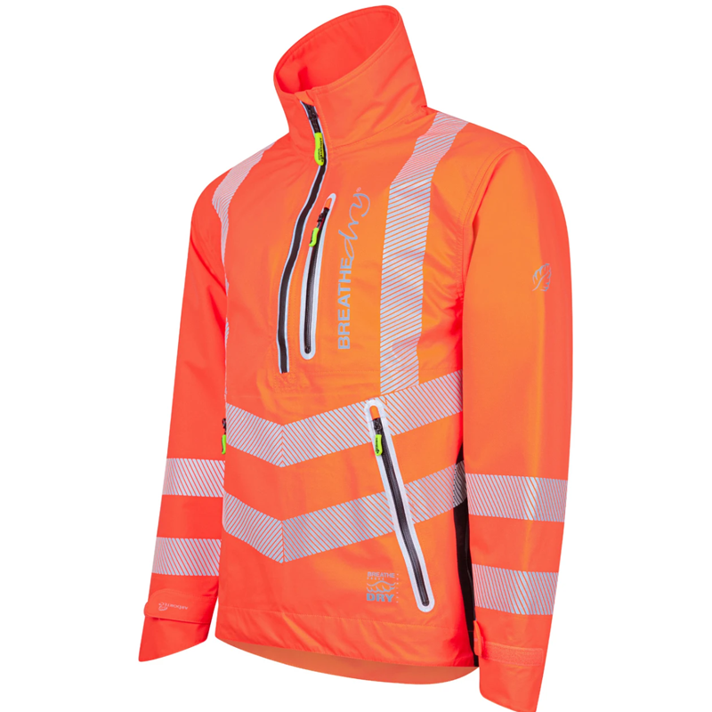 Arbortec AT4400 BreatheDry Hi-Vis Orange waterproof smock